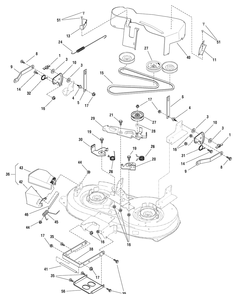 42" Mower Deck - Clutch And Support, With Guard (7501373) Diagram and Parts List for 7800497-EBL155420H 2009 Briggs and Stratton Lawn Tractor